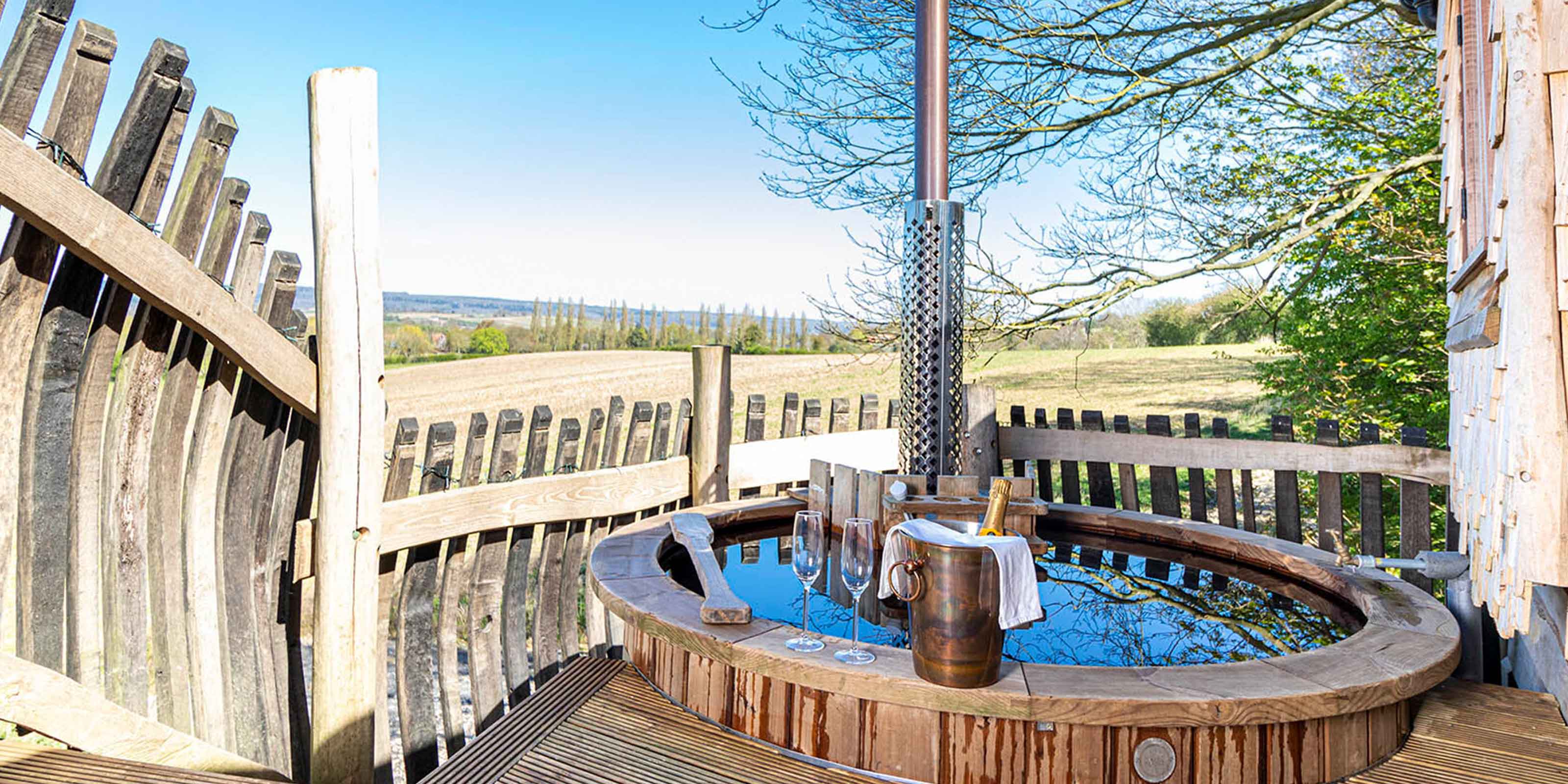 York glamping hot tub perfect for family holiday Yorkshire. 